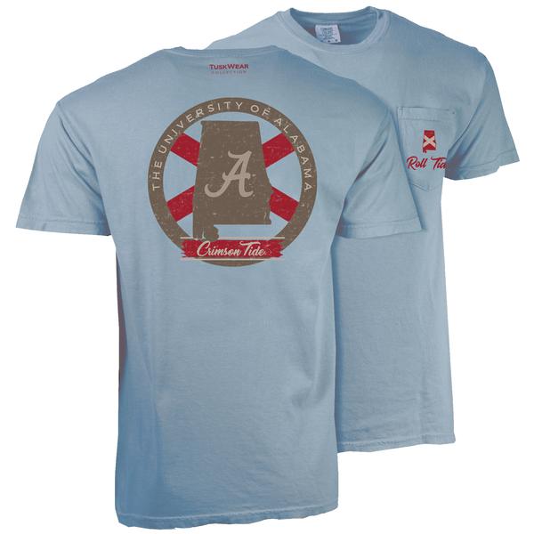 STATE SEAL CC S/S TEE WASHED DENIM